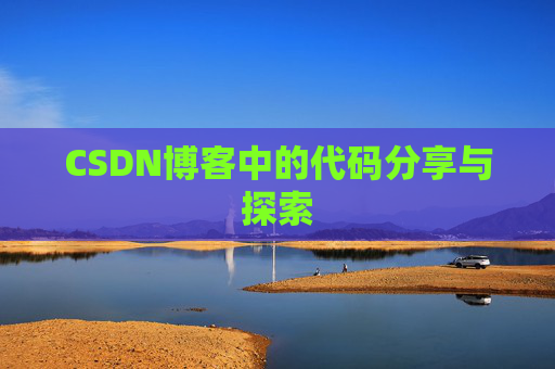 CSDN博客中的代码分享与探索